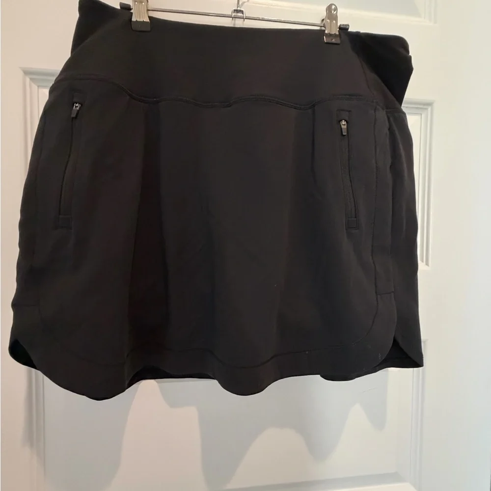 Athleta Black Skort with Zipper Pockets - Picture 2 of 8